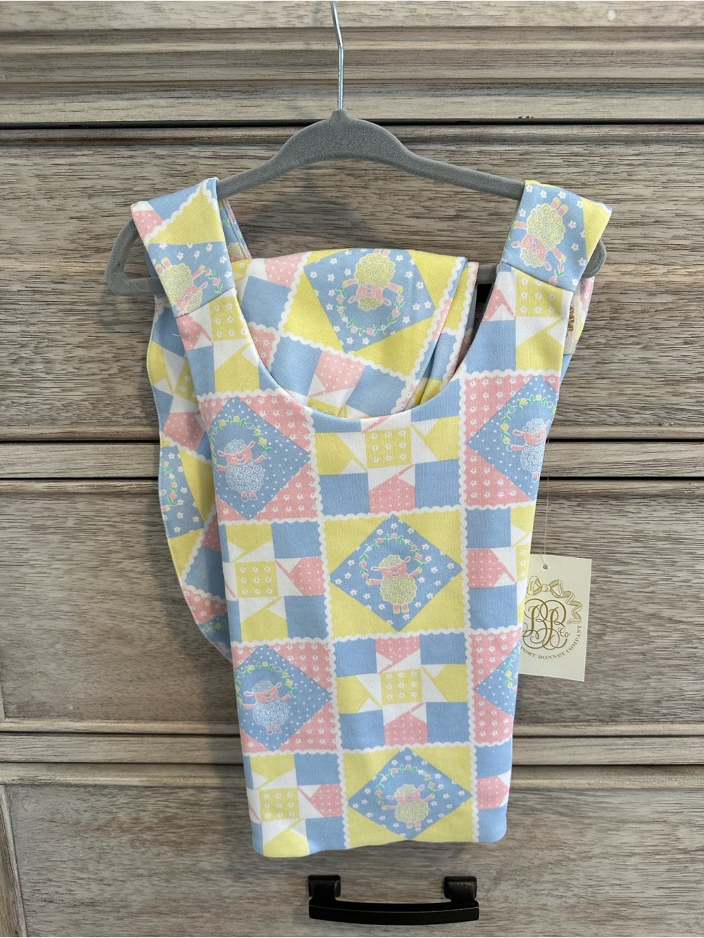 The Beaufort Bonnet Company Pastel Patchwork Dress in Pink, Blue, Yellow